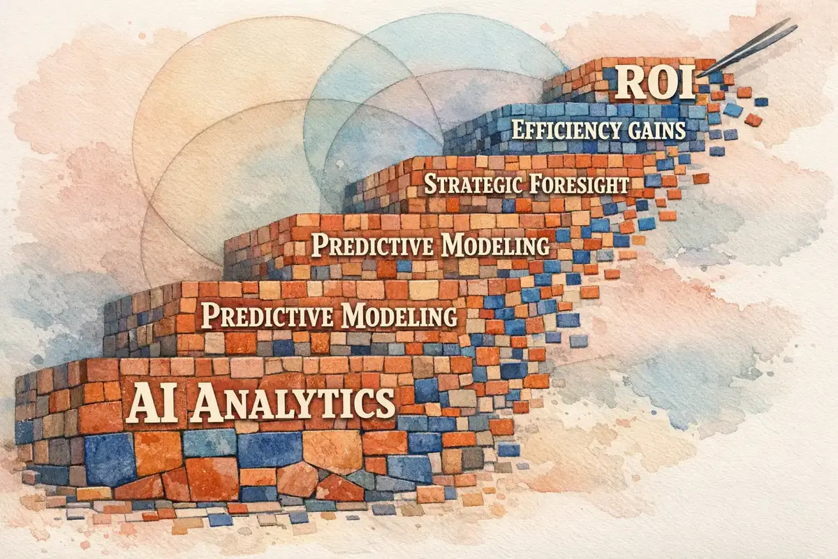 Visualization of AI-driven scenario modeling for executive decision-making