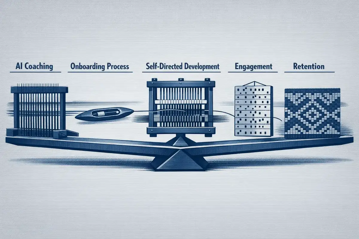 AI onboarding dashboard showing personalized learning progress