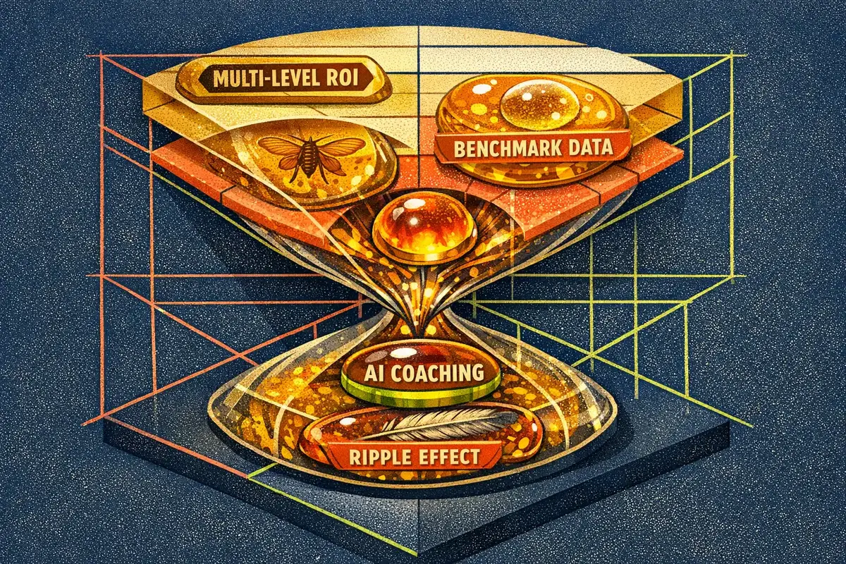 Sample coaching analytics dashboard showing multi-level KPIs