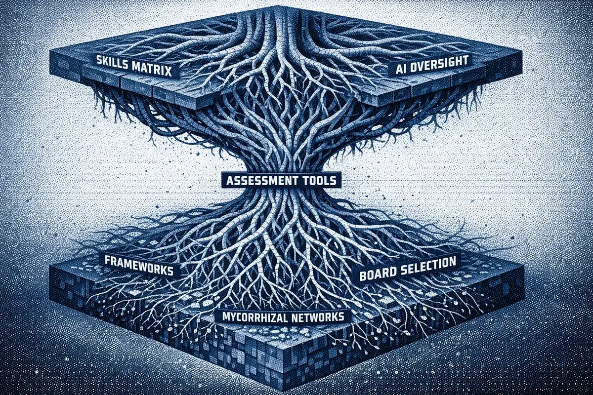Board skills matrix for AI governance selection
