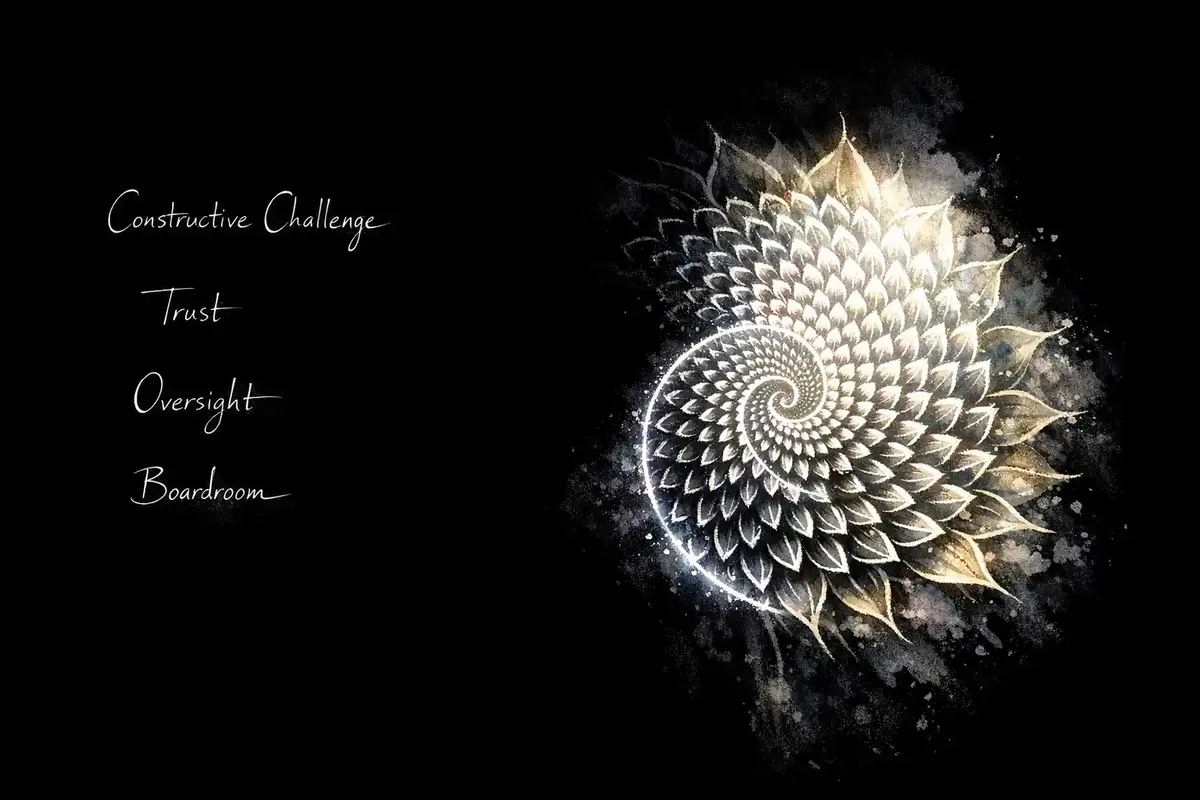 A conceptual diagram illustrating the challenge continuum from passive compliance to destructive challenge, with constructive challenge as the optimal zone.