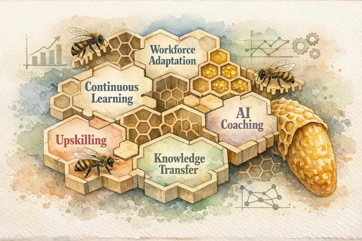 A diagram illustrating AI coaching’s role in continuous learning and adaptation