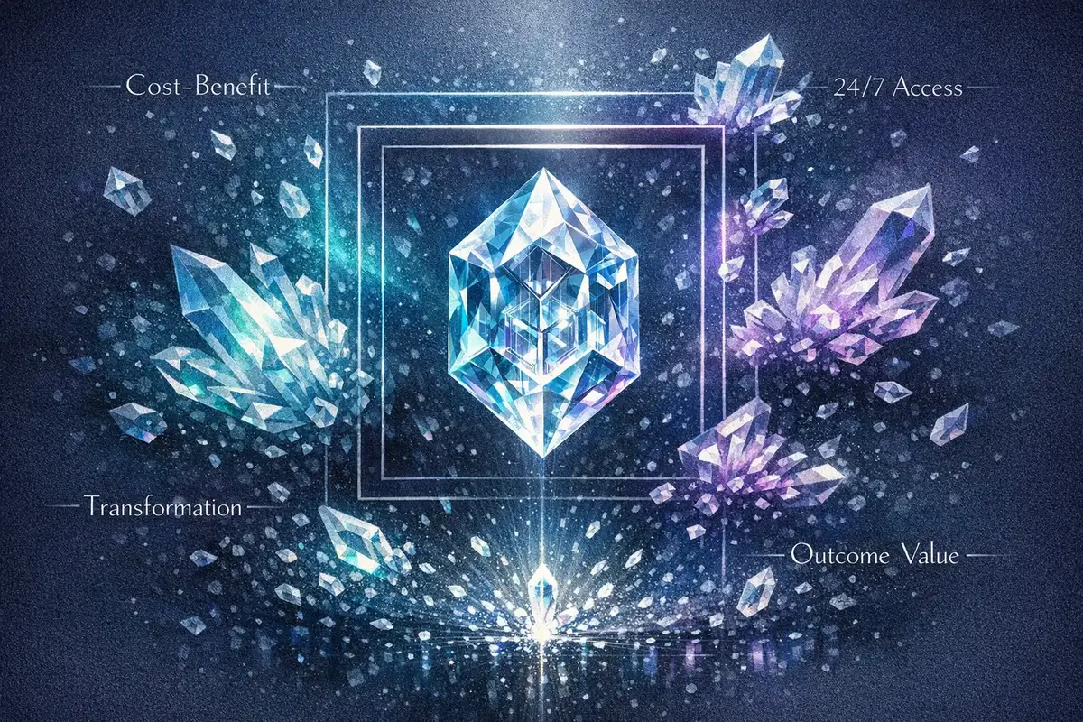 A hybrid coaching workflow diagram, showing AI and human coaches working together in a seamless development journey.