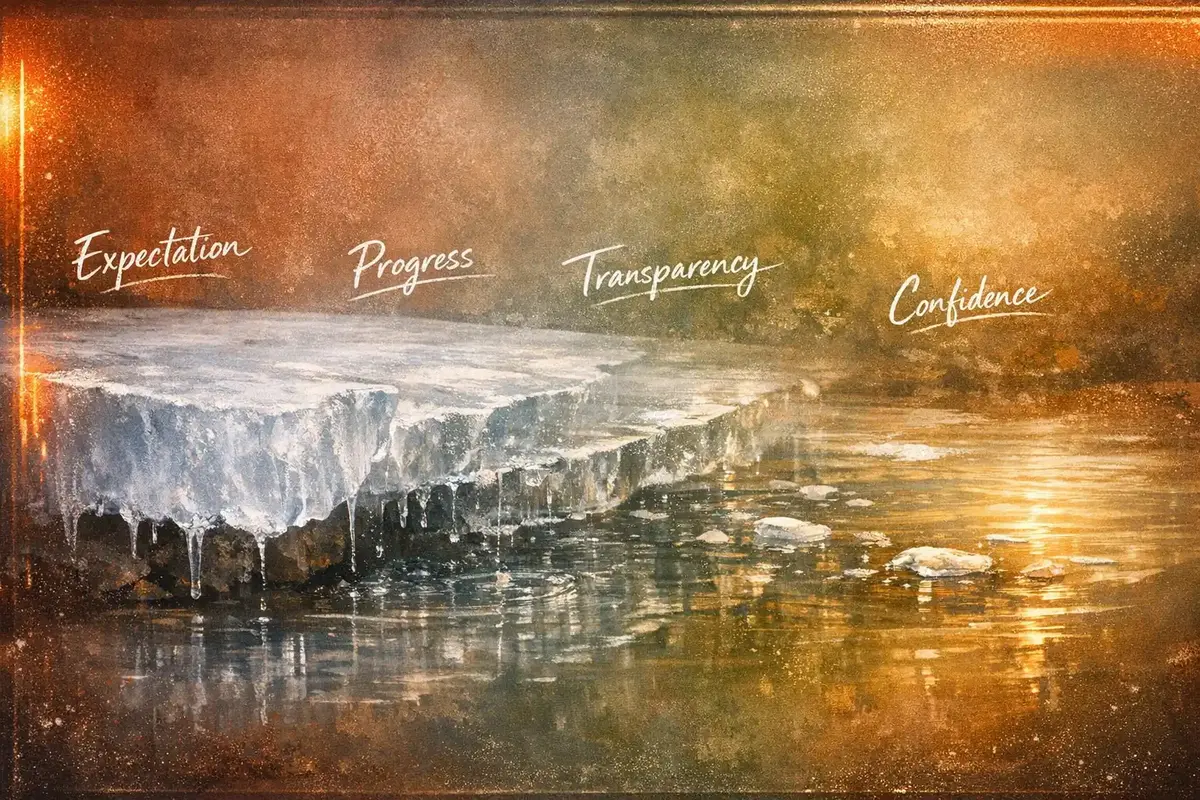 Investor discussion with AI value chain visual