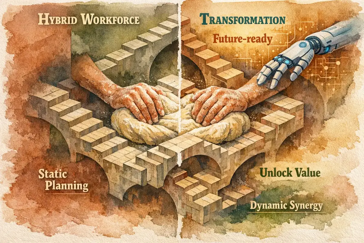 A digital dashboard displaying real-time capital allocation between AI and talent development