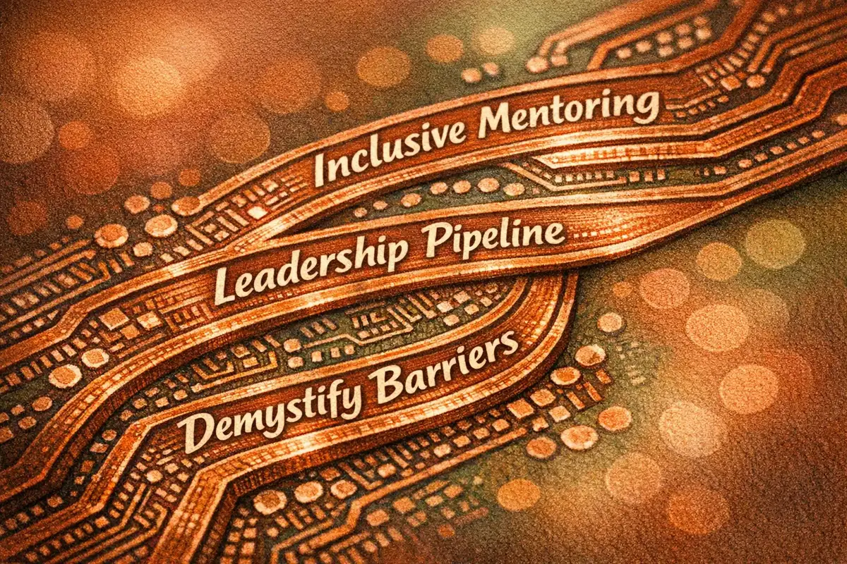 a diverse group of professionals in a workshop setting, discussing ideas around a table