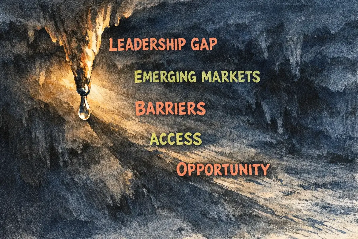 AI coaching platform interface on a mobile device, symbolizing accessibility in emerging markets