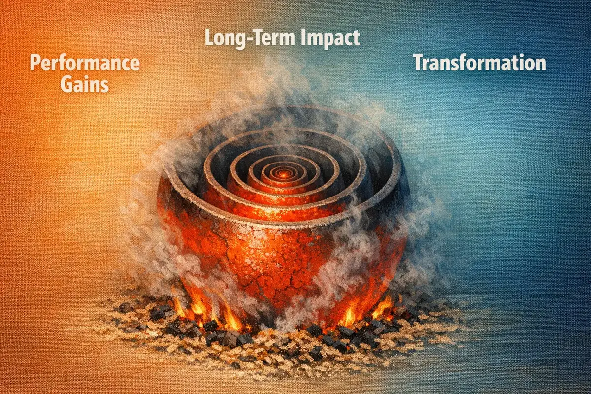 Visual framework comparing hybrid, AI, and traditional coaching ROI