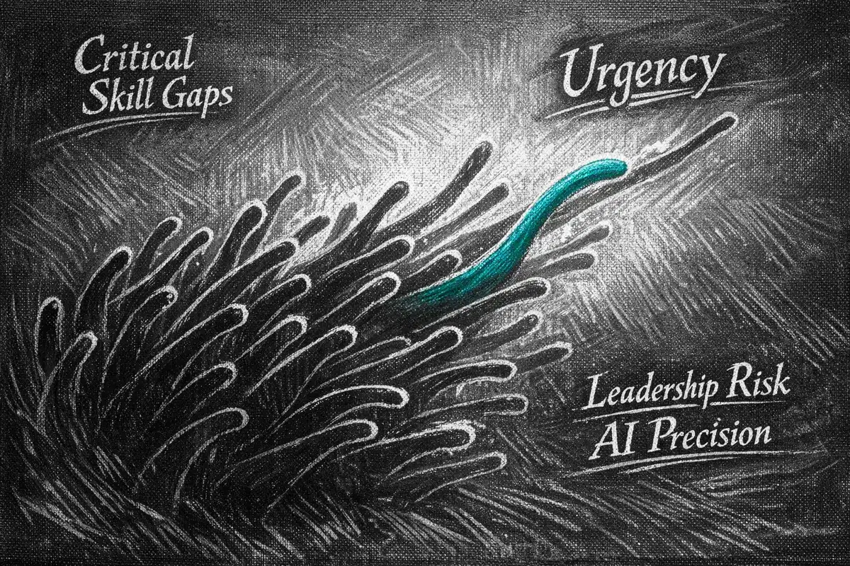 AI-driven skill gap analysis workflow diagram