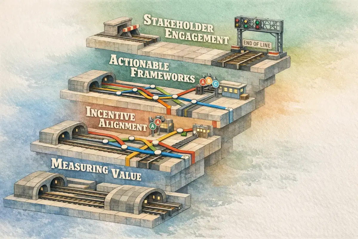 A visual showing stages of AI coaching adoption and resistance