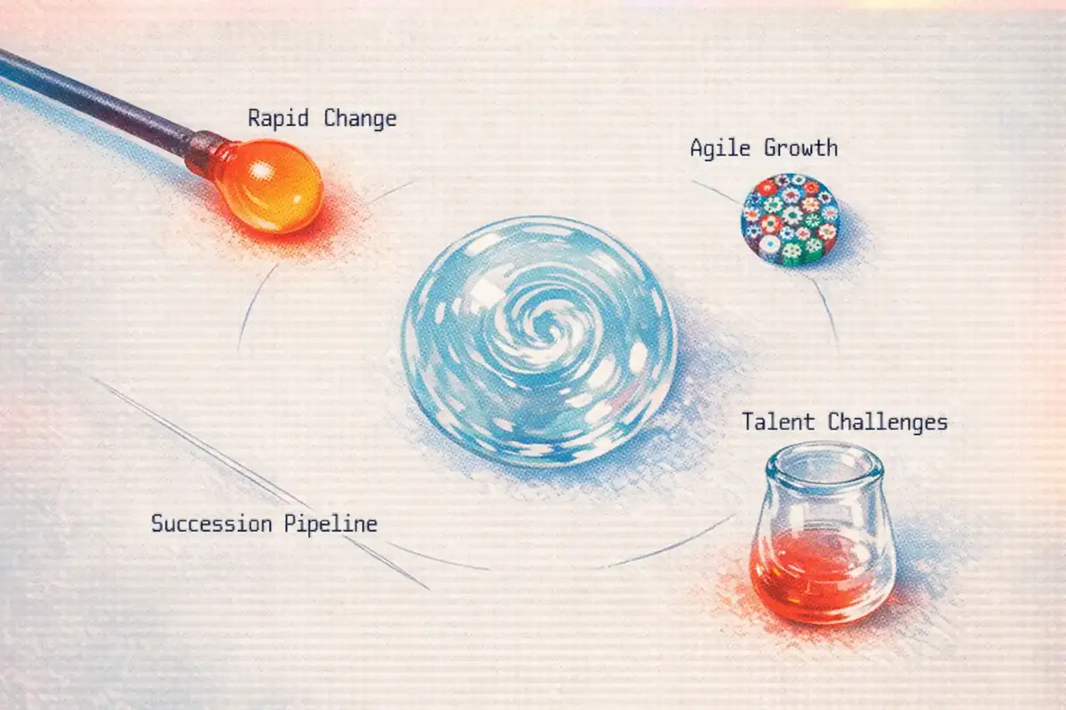 AI-powered coaching dashboard illustrating real-time succession pipeline health