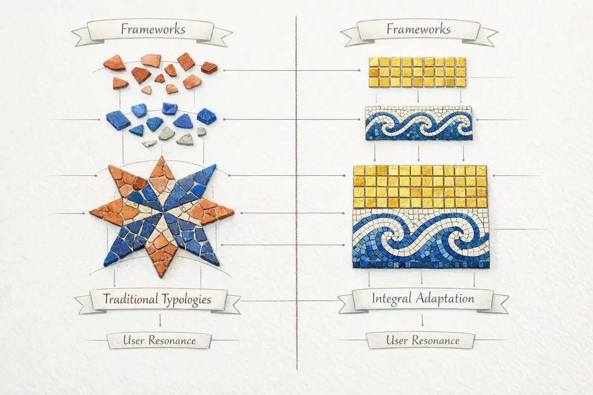 Diagram illustrating AI adaptation to user typologies