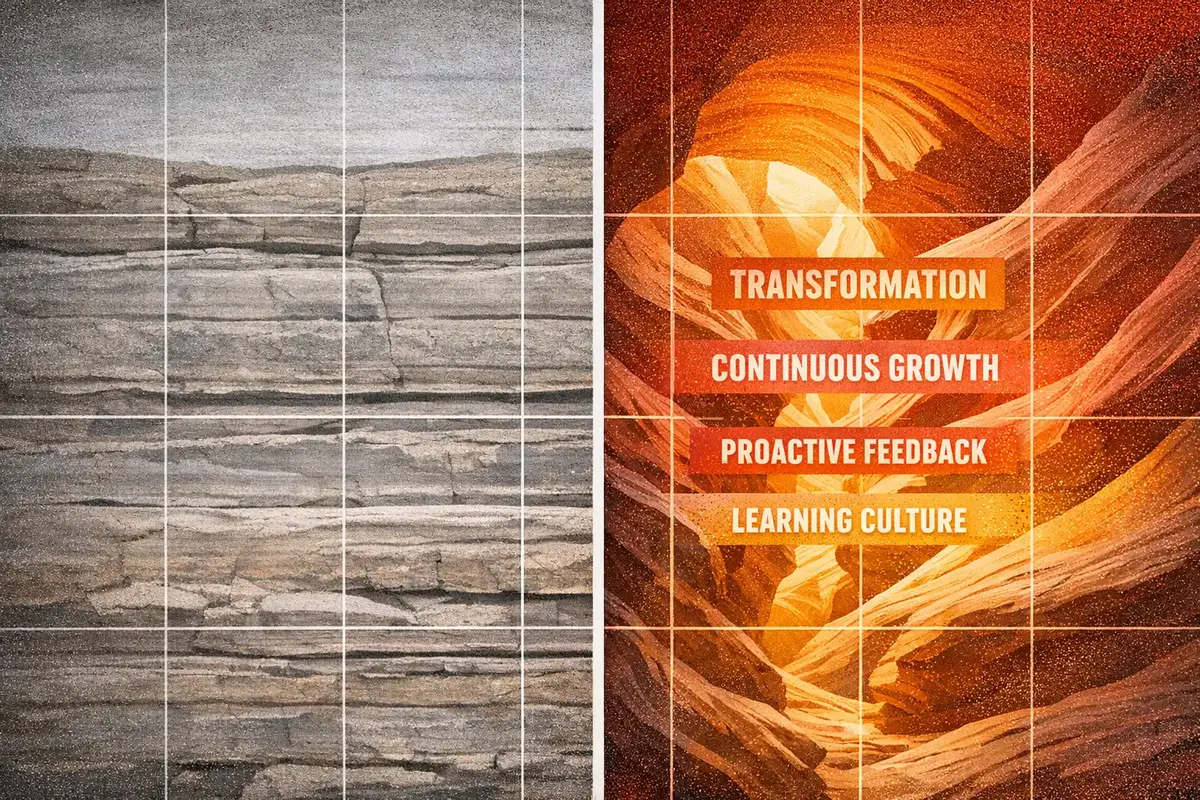 Visualization of a manager and employee using an AI-powered coaching dashboard to track progress