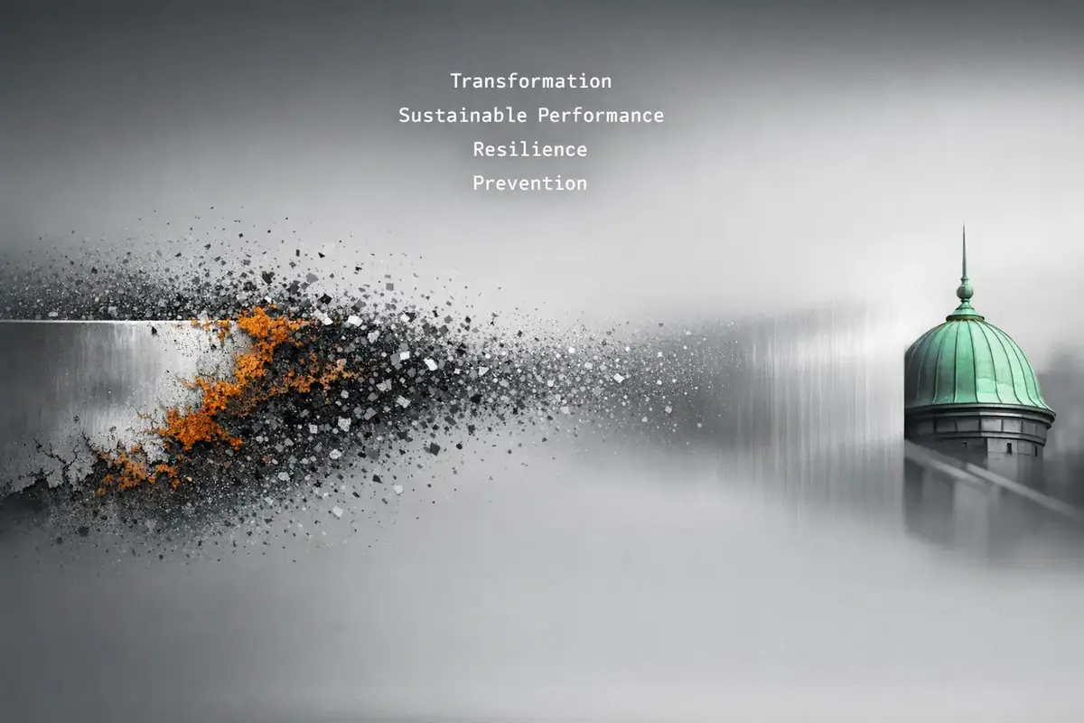 A leader reflecting with an AI coaching dashboard, illustrating personalized burnout prevention